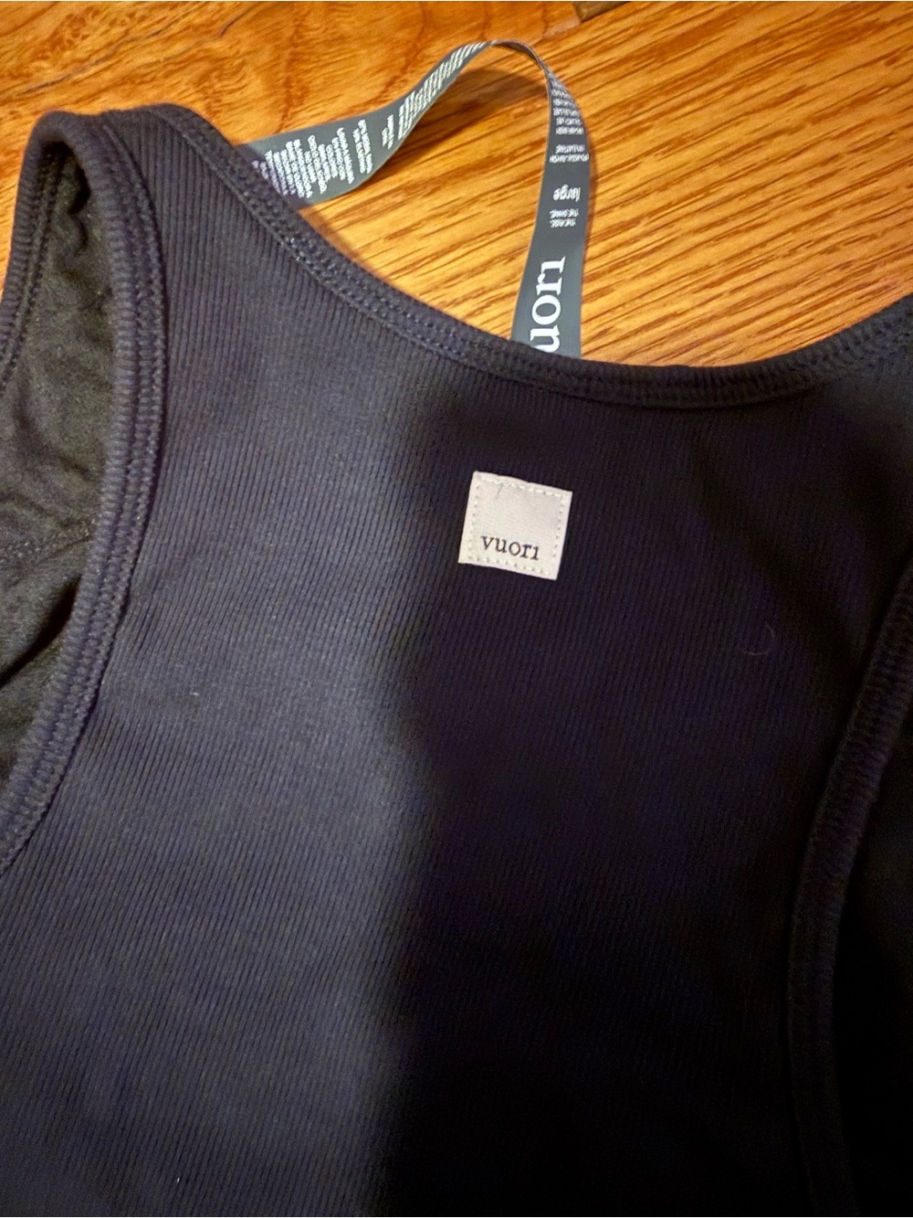 Vuori Black Ribbed High-Neck Tank - Picture 4 of 4
